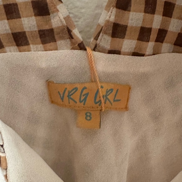 Brown checkered summer dress - vrg grl - Picture 4 of 5